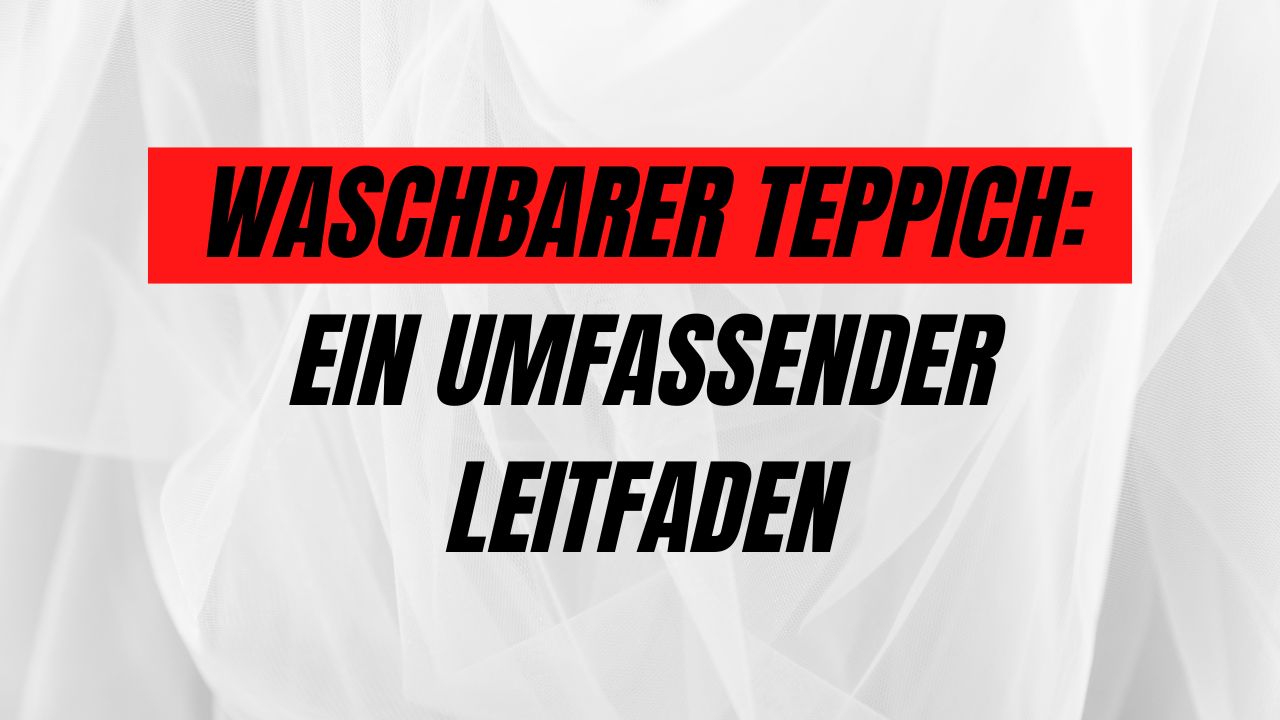 Waschbarer Teppich: Ein umfassender Leitfaden